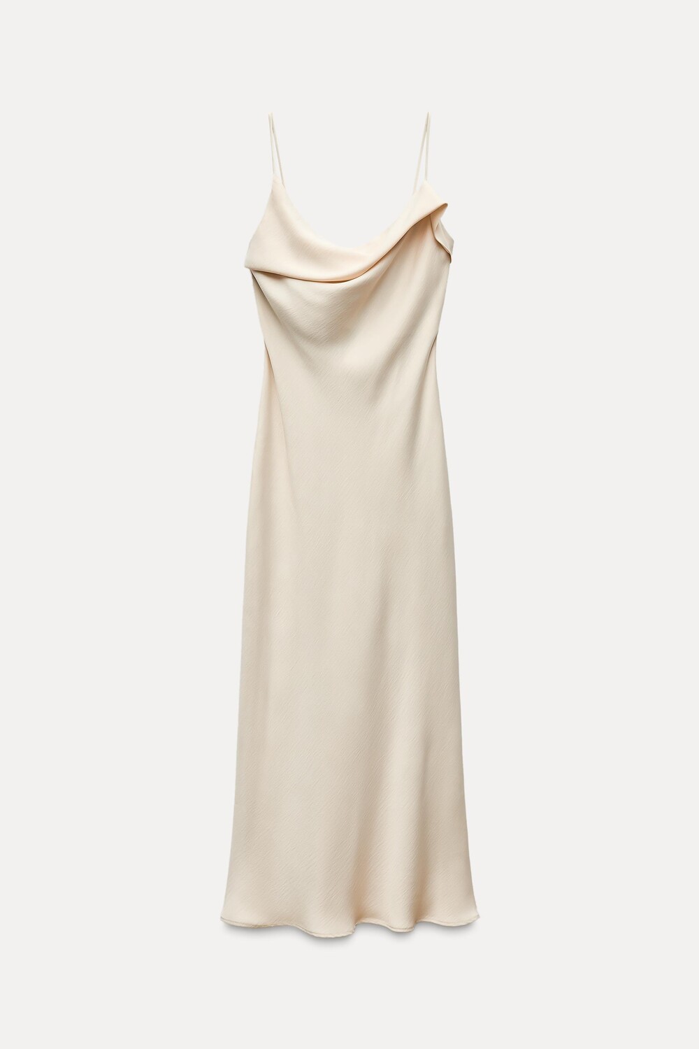 

Платье Zara Satin Slip, кремовый
