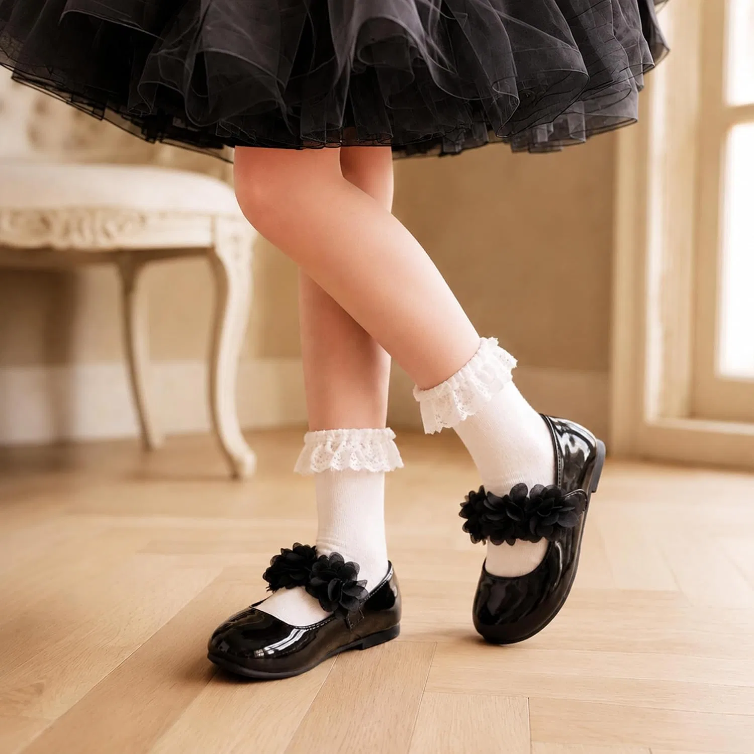 Детские туфли Мэри Джейн для девочек shoeslocker, Black — фото 3