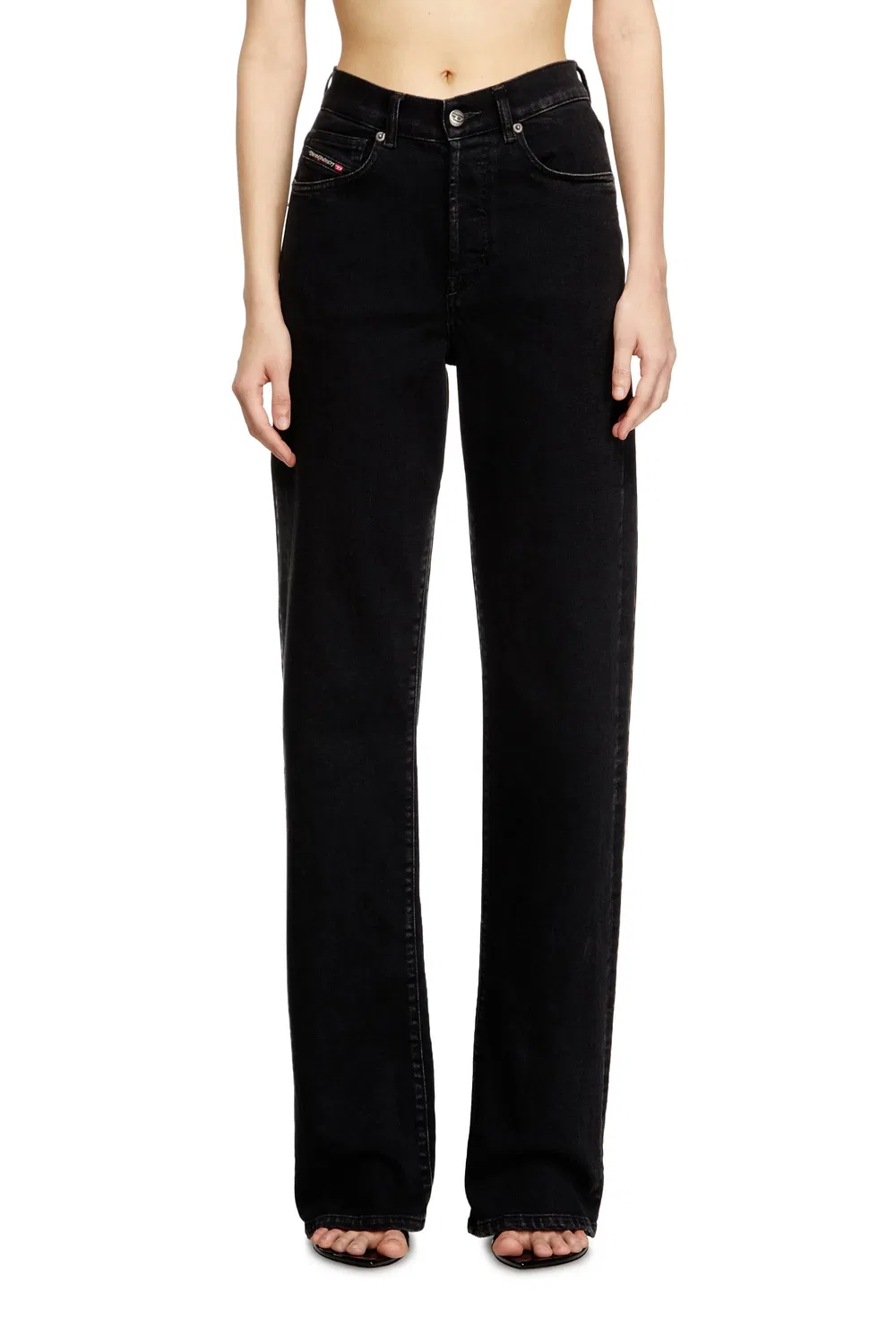 Женские джинсы с высокой посадкой Regular Jeans High Waist 1971 D-Sent Diesel, черный