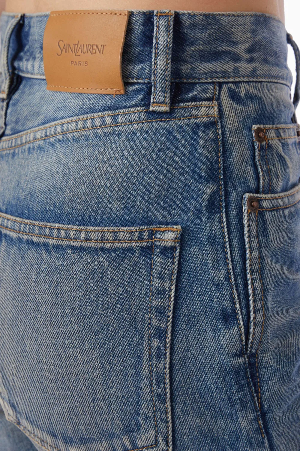 Джинсы кроп 90s Crop Jeans SAINT LAURENT — фото 4