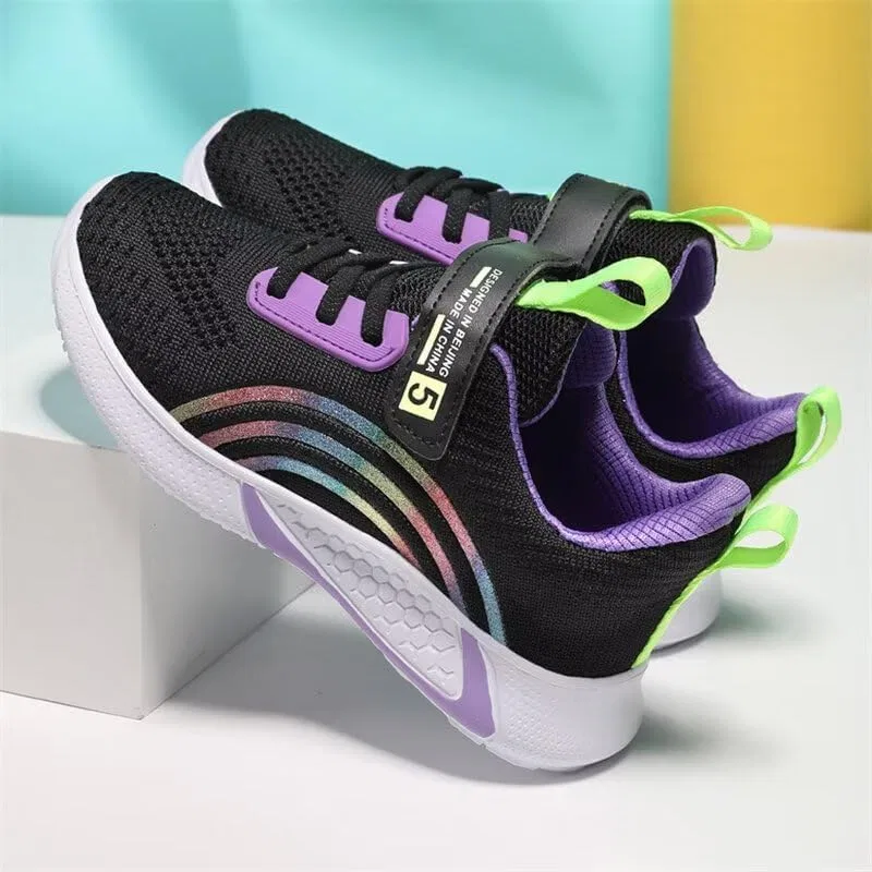 Детские кроссовки для девочек с дышащим верхом Zonkacen, Purple — фото 4