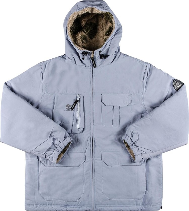 

Куртка Supreme x Timberland Reversible Ripstop Jacket 'Dusty Blue', синий