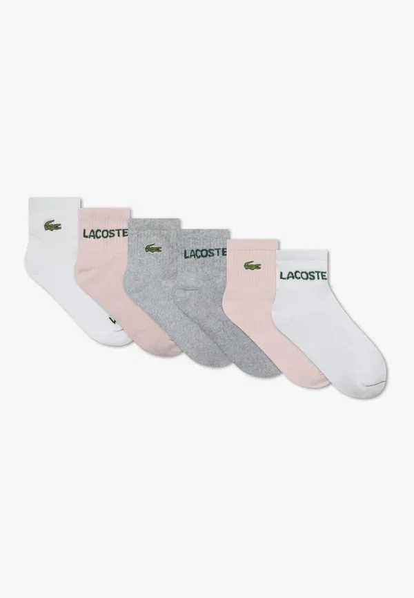 Набор из 6 пар носков унисекс (четверть носка) - носки Lacoste, белый — фото 2