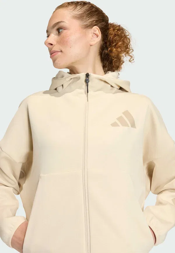 Худи на молнии, хлопок/полиэстер, Adidas Z.N.E. Full Zip Hoodie, Adidas Originals, Crystal Linen — фото 3
