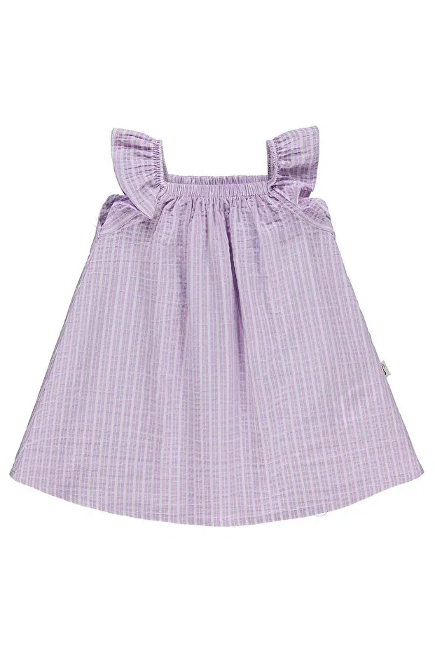 Детское платье для девочек с вышивкой Sequin Drawstring Embroidered Ruffle Dress Civil Baby, Dark Lilac — фото 2