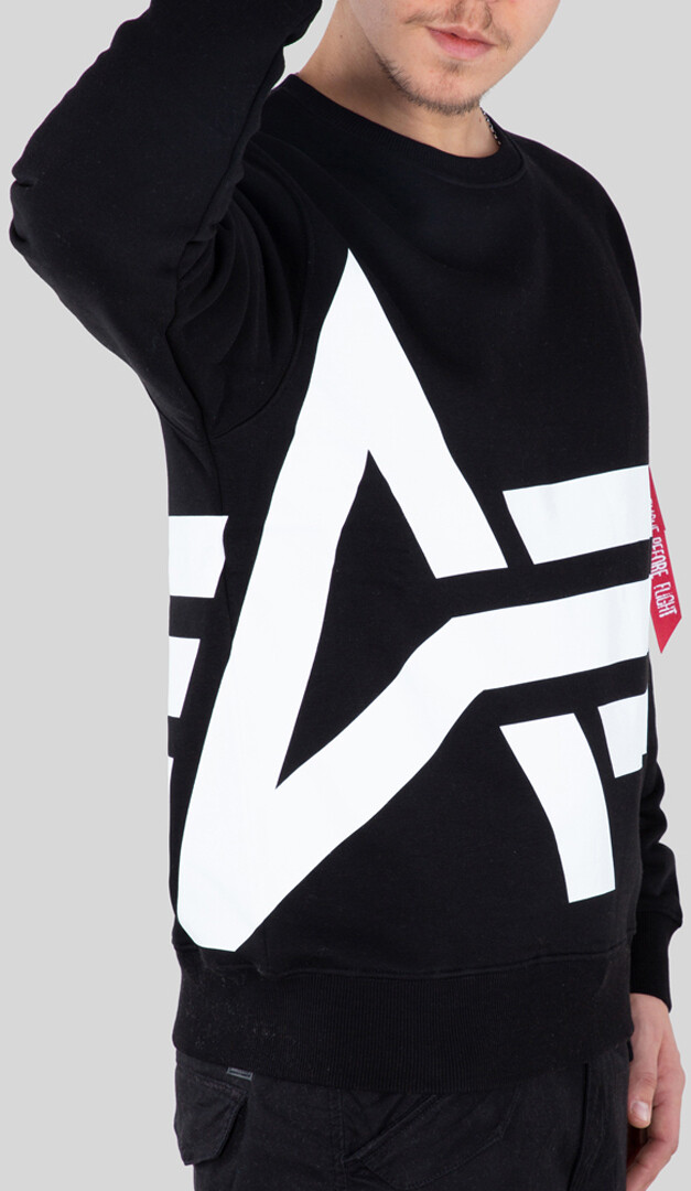 

Пуловер Alpha Industries Side Logo, Серый, Пуловер Alpha Industries Side Logo