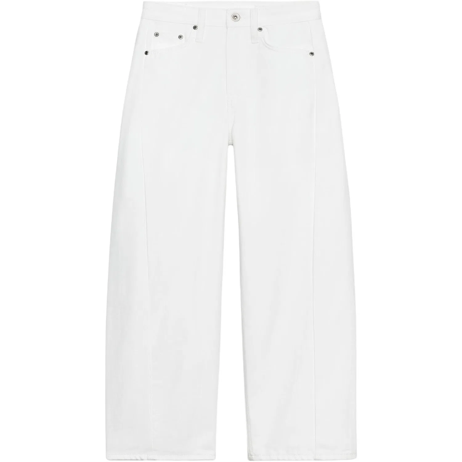Женские джинсы из модеративно широких штанин White ZARA, Белый