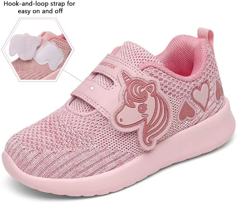 Детские кроссовки для девочек с принтом YUMI GEERX, Baby Pink — фото 4