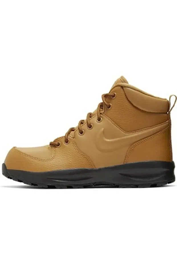 Детские ботинки для мальчиков с высокой шнуровкой Manoa ltr (gs) kids yellow outdoor boots bq5372-700 Nike, Yellow