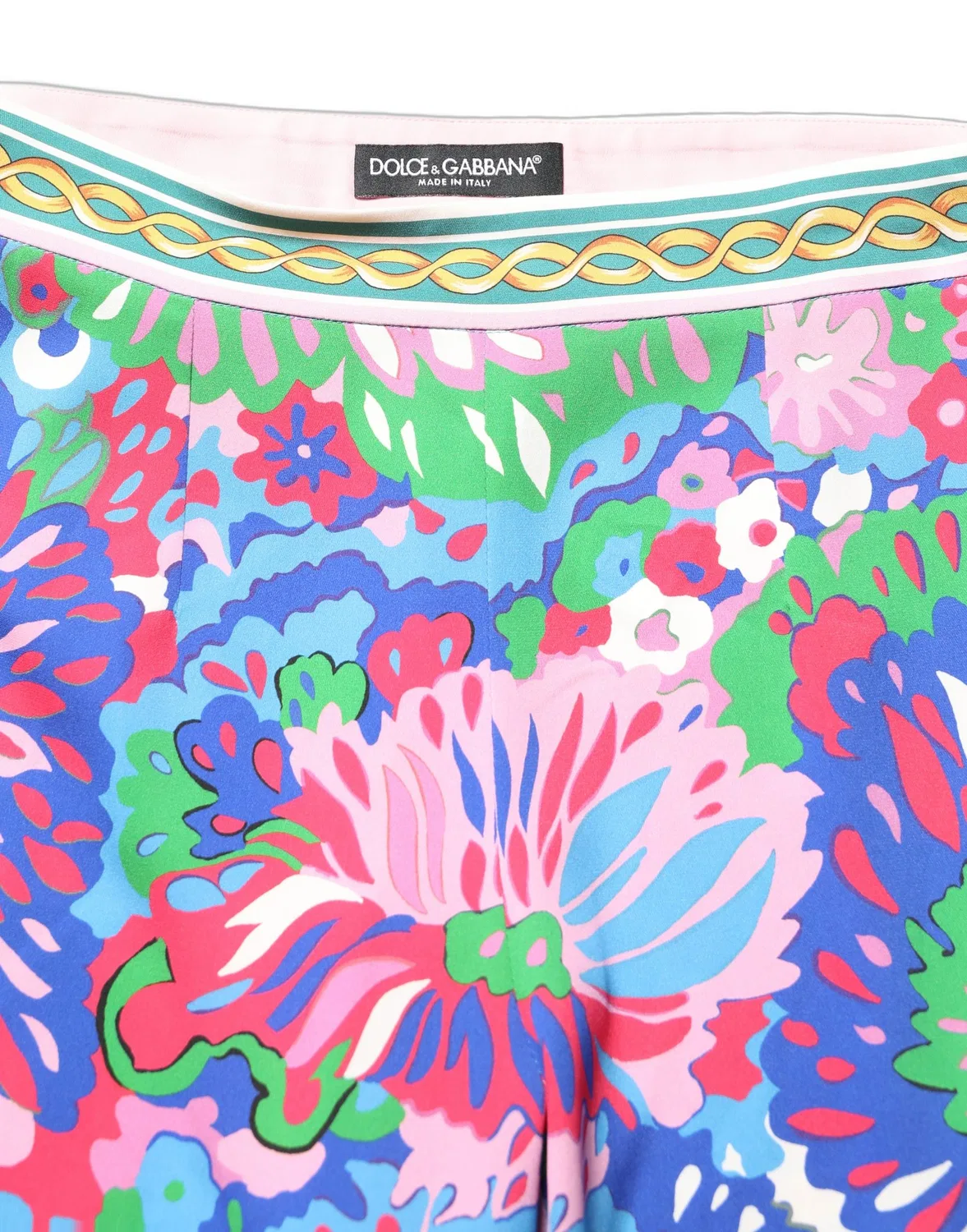 Женские брюки-леггинсы с цветочным принтом Dolce & Gabbana, Multicolor