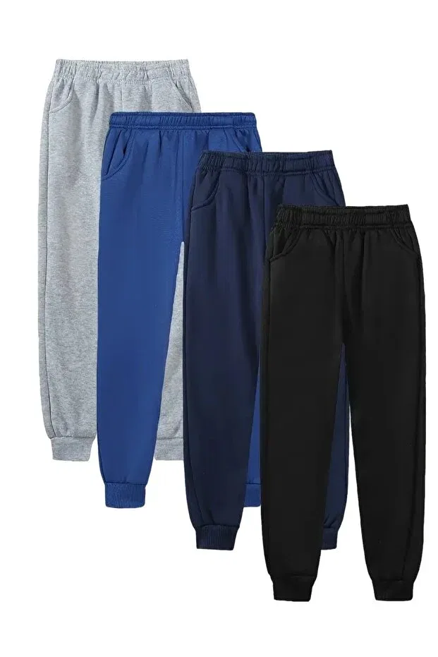Детские спортивные штаны для мальчиков с принтом Daxis Sportwear Company, Gray-White-Blue-Navy-Black