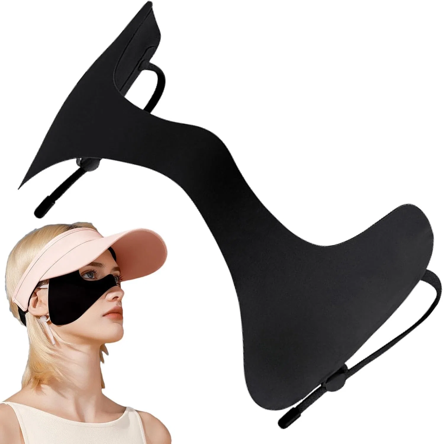 Солнцезащитные патчи для глаз Butterfly, Xasbseulk, 1 шт, 24.5 x 9.5 см, Black
