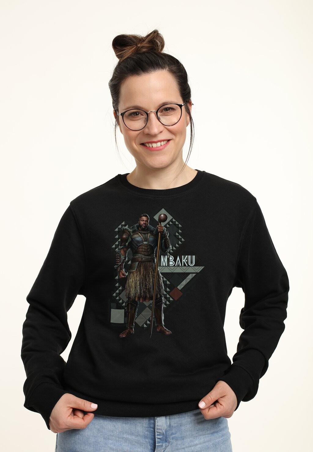

Толстовка MARVEL BLACK PANTHER: WAKANDA FOREVER MBAKU PATTERN Marvel, черный