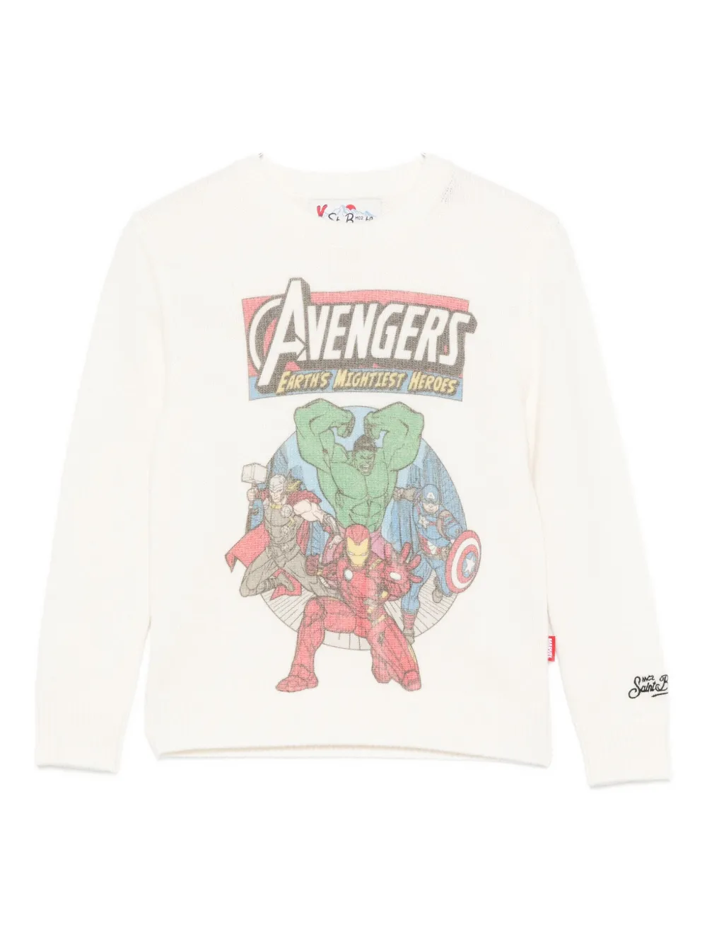 

Свитер с графическим принтом Mc2 Saint Barth Kids, белый