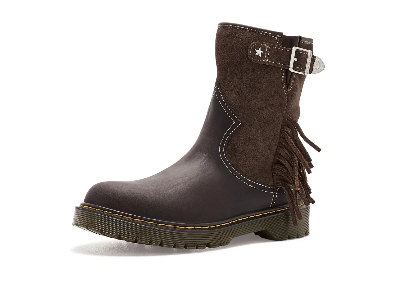 Ботинки Genaya Rodeo Y (для больших детей) Dr. Martens Kid'S Collection, Dark Brown — фото 2