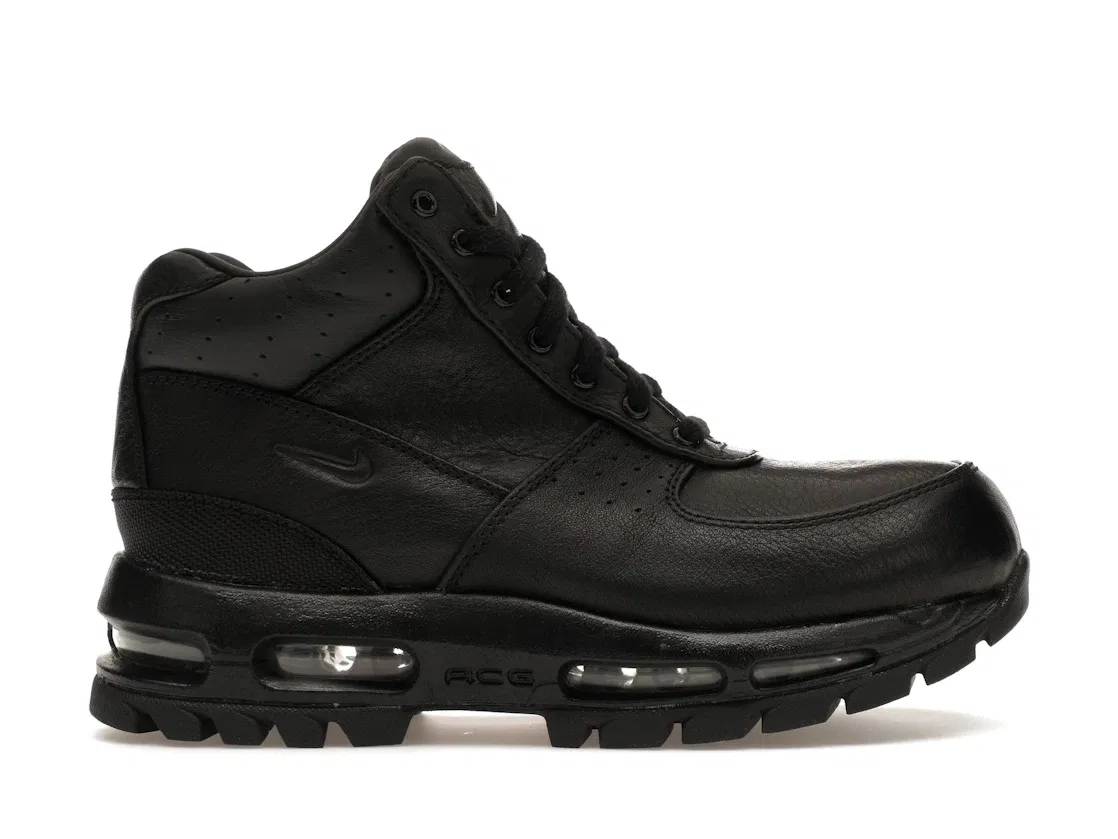 Детские ботинки высокие с перфорацией Nike Air Max Goadome, Black/Black-Metallic Silver