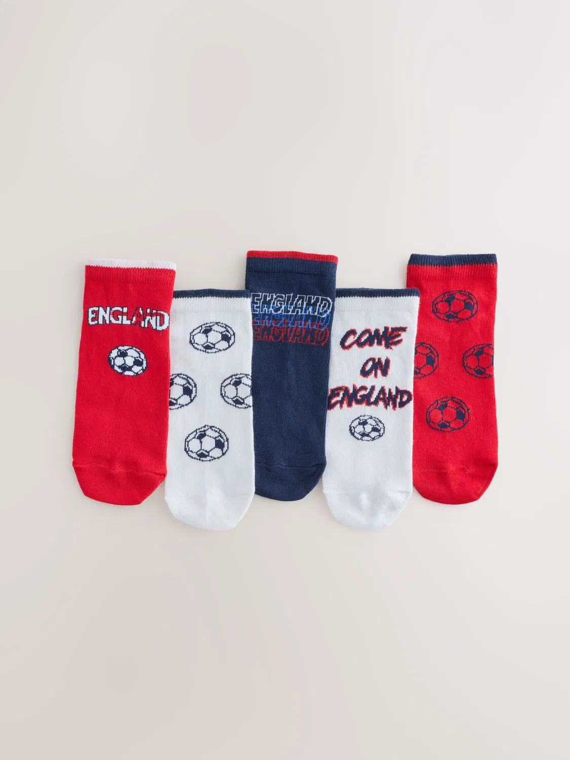 Носки футбольные 5 пар, Red/White/Navy Blue Football Next