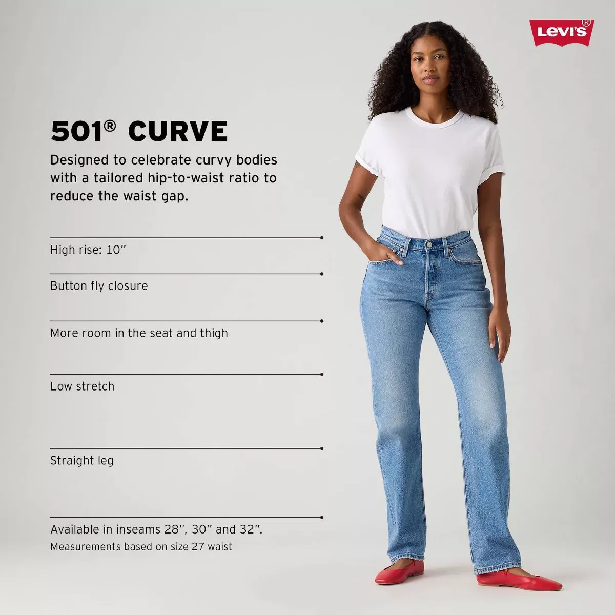 Женские джинсы с высокой посадкой 501 Curve Levi's, Play On Ref — фото 4