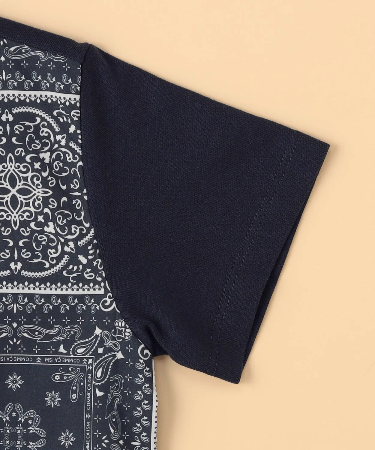 Детская футболка с коротким рукавом, с принтом, модель Bandana Print COMME CA ISM, Beige — фото 4