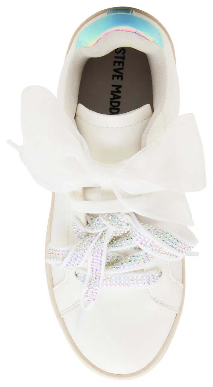 Детские кроссовки для девочек с блестками Steve Madden JRUSH, White — фото 4