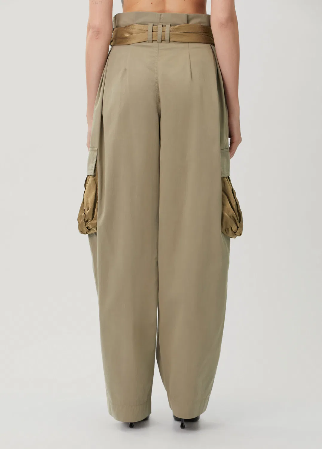 Брюки женские Balmain, green — фото 4