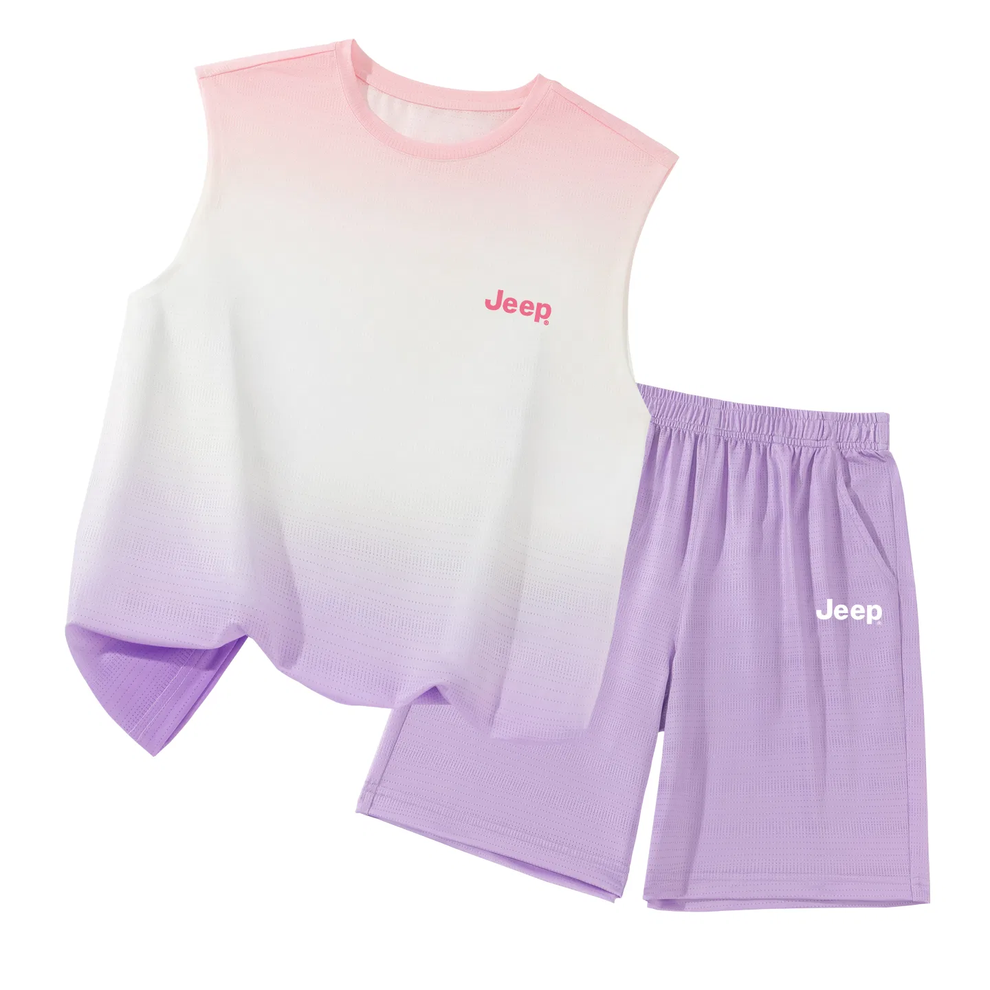 Детский спортивный комплект с принтом Jeep, Pink Purple/E Pink Label Silicone K+E White Logo Silicone K