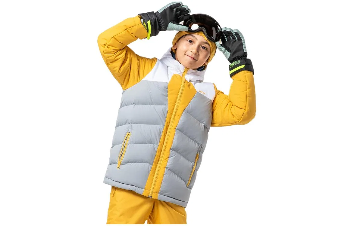 Детский утепленный пуховик с капюшоном Lemon, DECATHLON