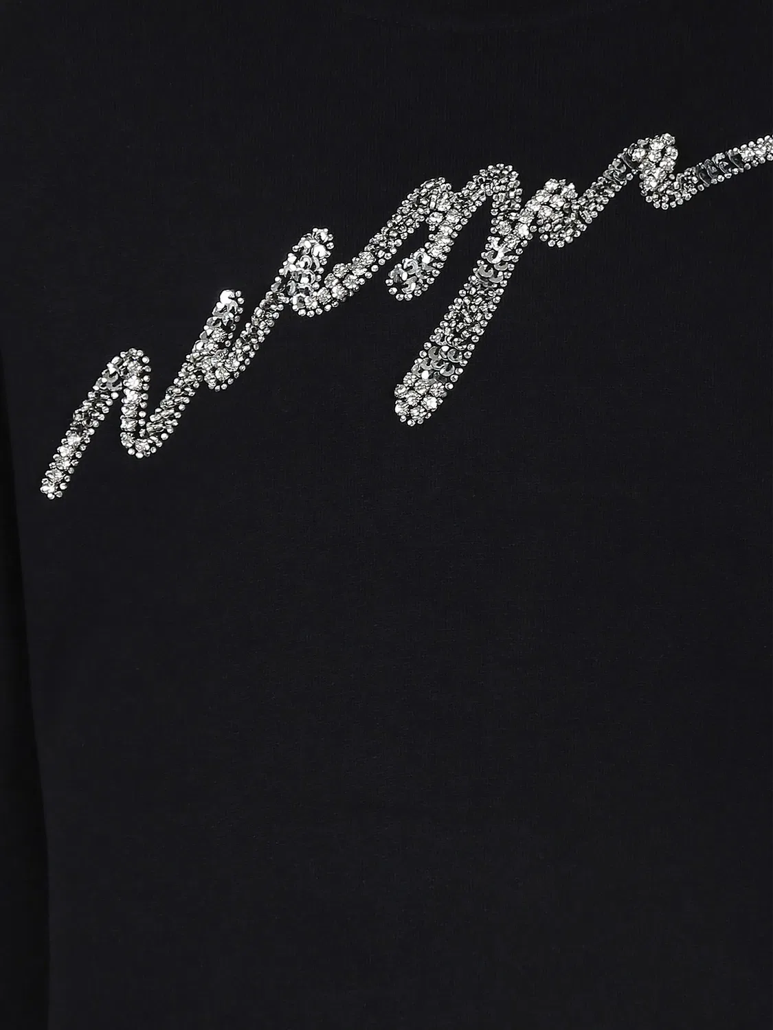 Платье с кристаллами и логотипом MSGM, черный — фото 3