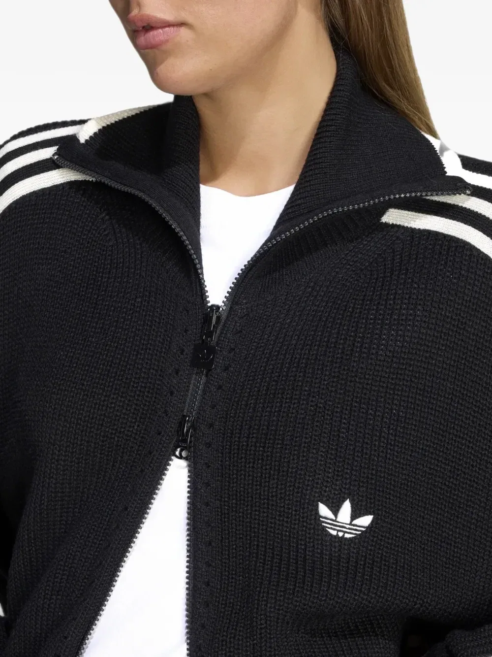 Кардиган Firebird с боковыми полосками adidas, черный — фото 3
