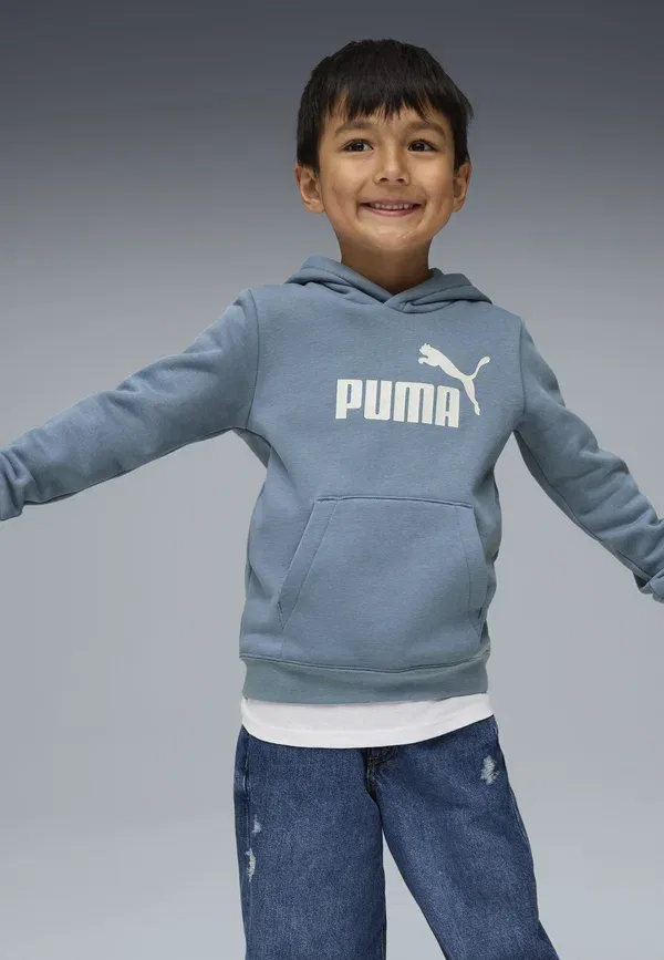 Худи с капюшоном из хлопка и полиэстера Ess no. 1 logo hoodie unisex Puma, Cool Blue, синий