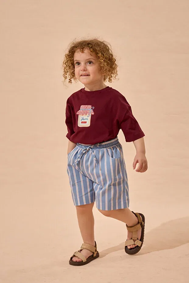 Детские шорты для девочек полосатые Fahhar Kids, Blue — фото 2