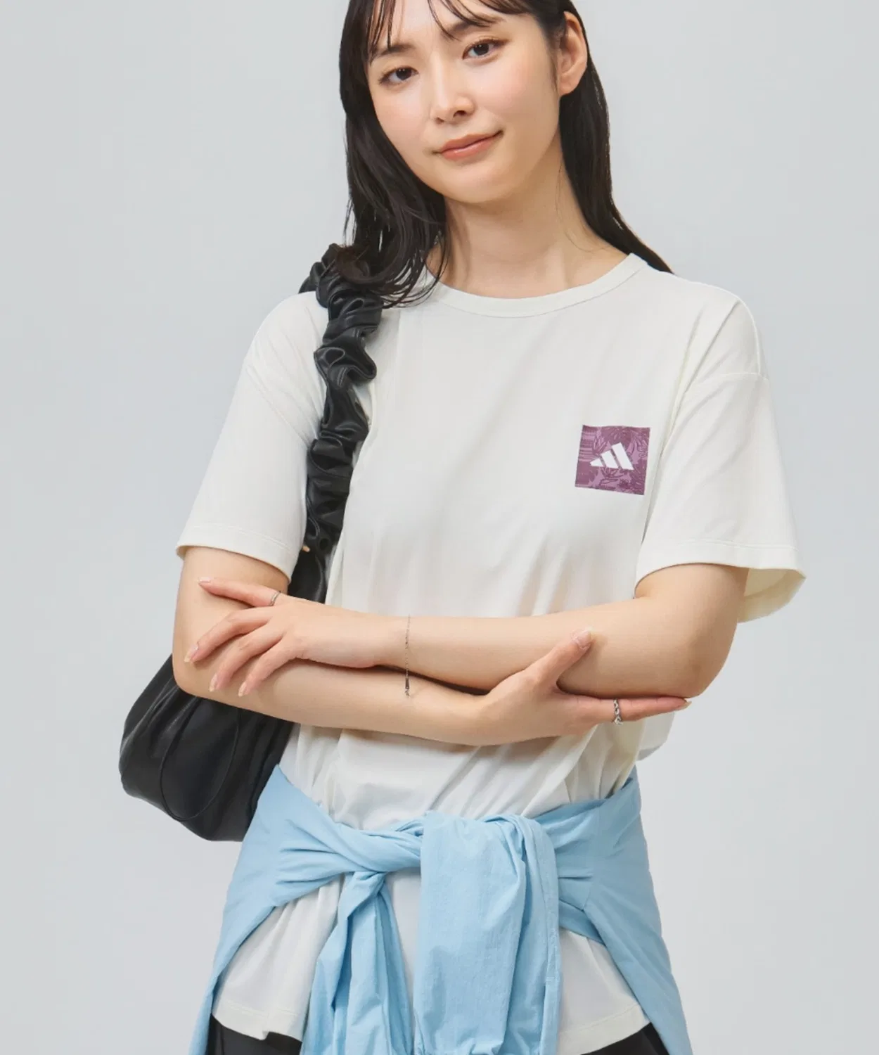 Женская футболка с принтом W COOL UV Graphic SS T-Shirt Adidas, Off White