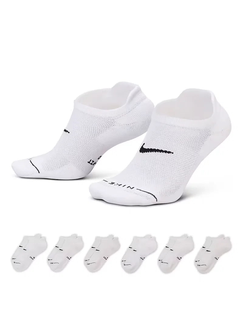 Носки-сникерсы Everyday Plus 6 шт Nike, белый