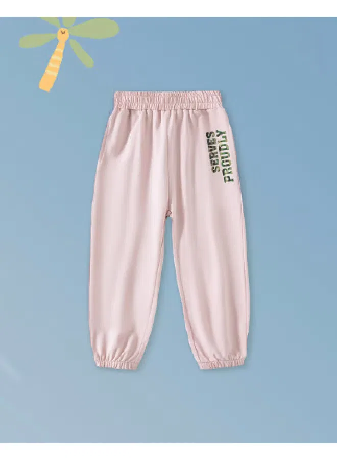 Jeanswest Штаны с принтом букв для мальчиков, розовый