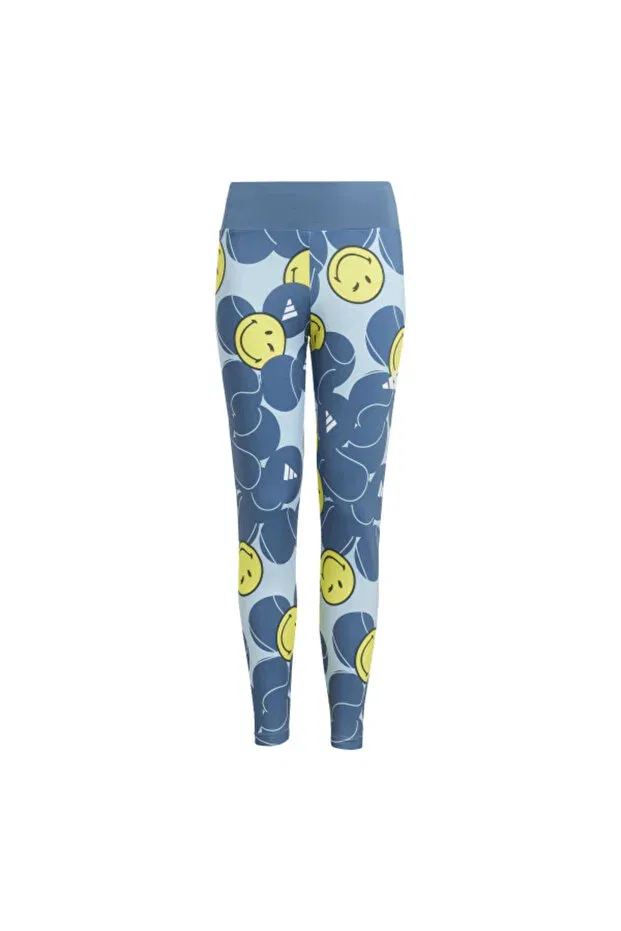 Детские леггинсы для девочек с принтом X smileyworld training Adidas, Blue