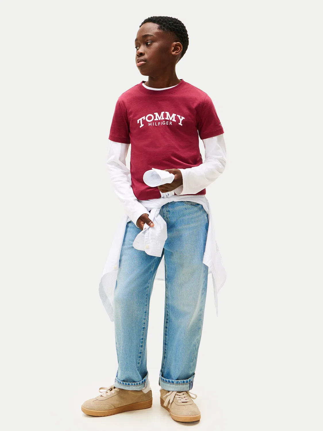 Футболка стандартного кроя для мальчика Monotype Print Tommy Hilfiger, красный — фото 2