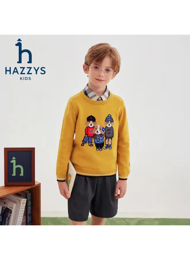 Пуловер вязаный теплый детский Hazzys