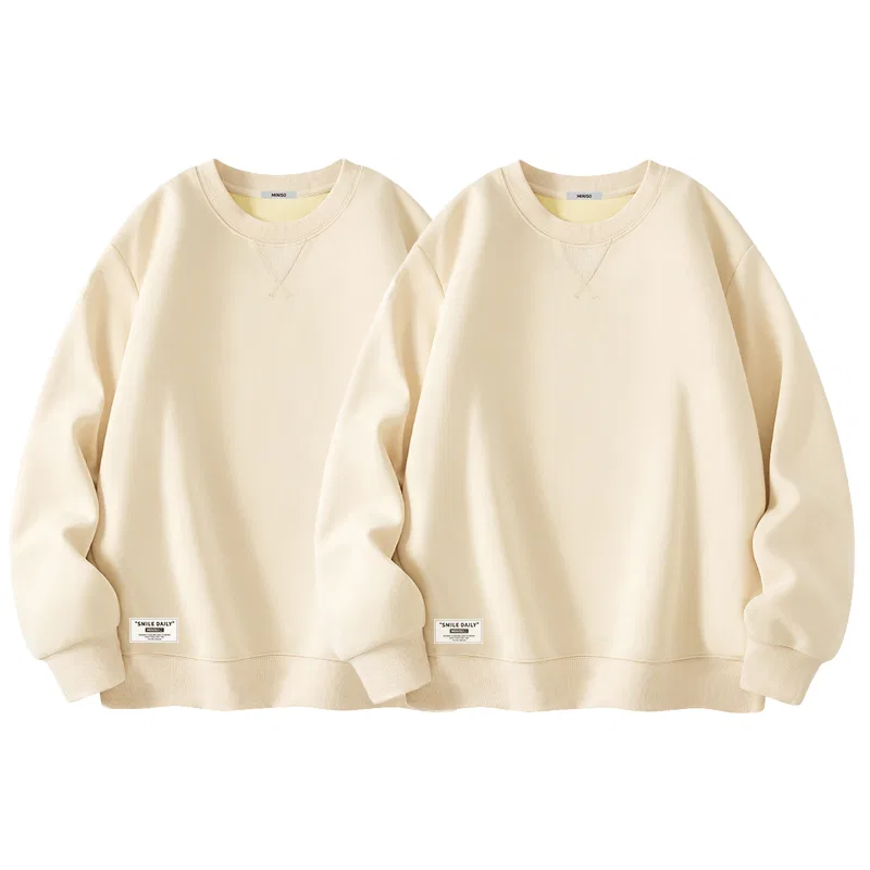 Детская свитшот с начесом 2 шт MINISO, Light Beige