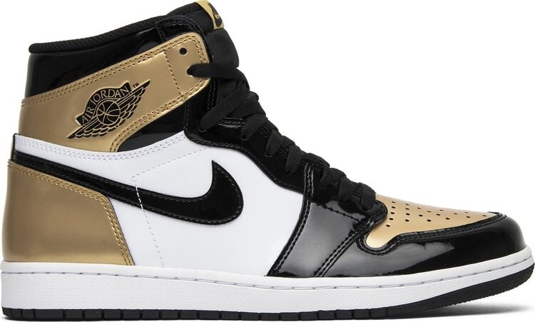 

Кроссовки Air Jordan 1 Retro High OG NRG Gold Toe, золотой, Желтый, Кроссовки Air Jordan 1 Retro High OG NRG Gold Toe, золотой