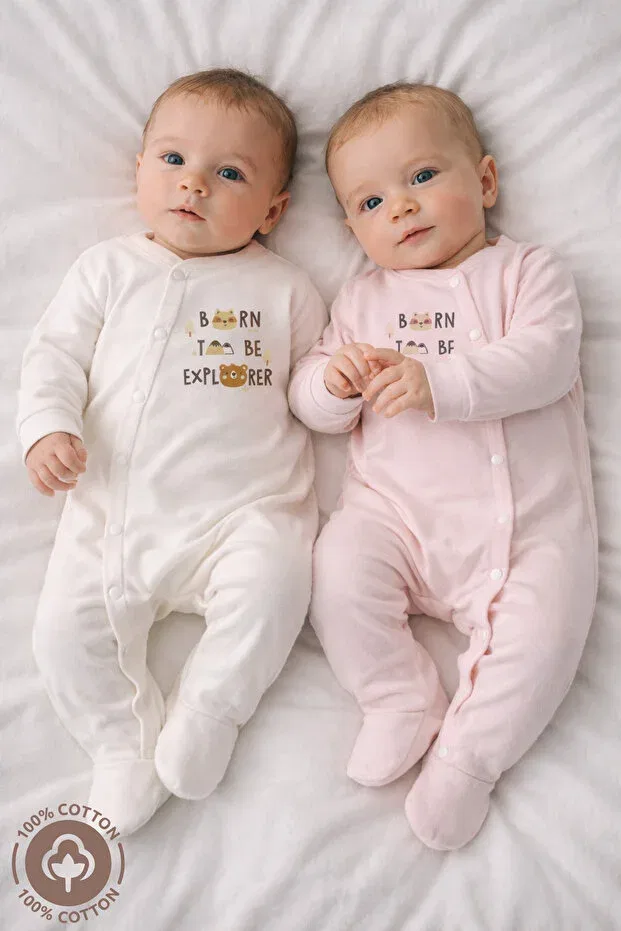 Детский комбинезон с принтом Born to Be Printed Miniel, Multicolor