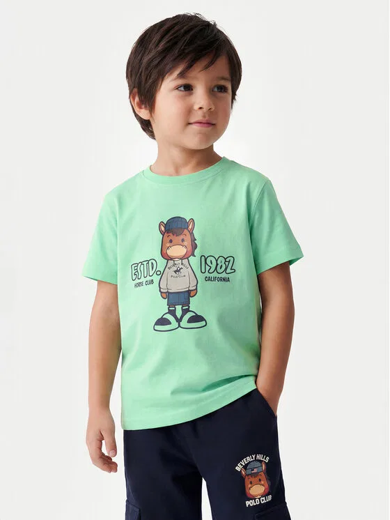 Футболка regular fit Beverly Hills Polo Club, зеленый
