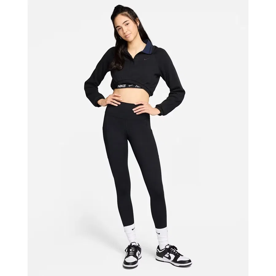Леггинсы с высоким поясом и карманами Nike One, Черный