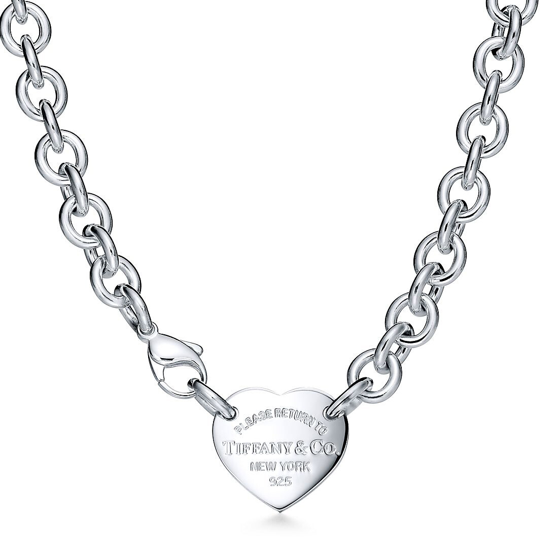 

Колье Tiffany & Co. Return to Tiffany Heart Tag Chain Link, серебро