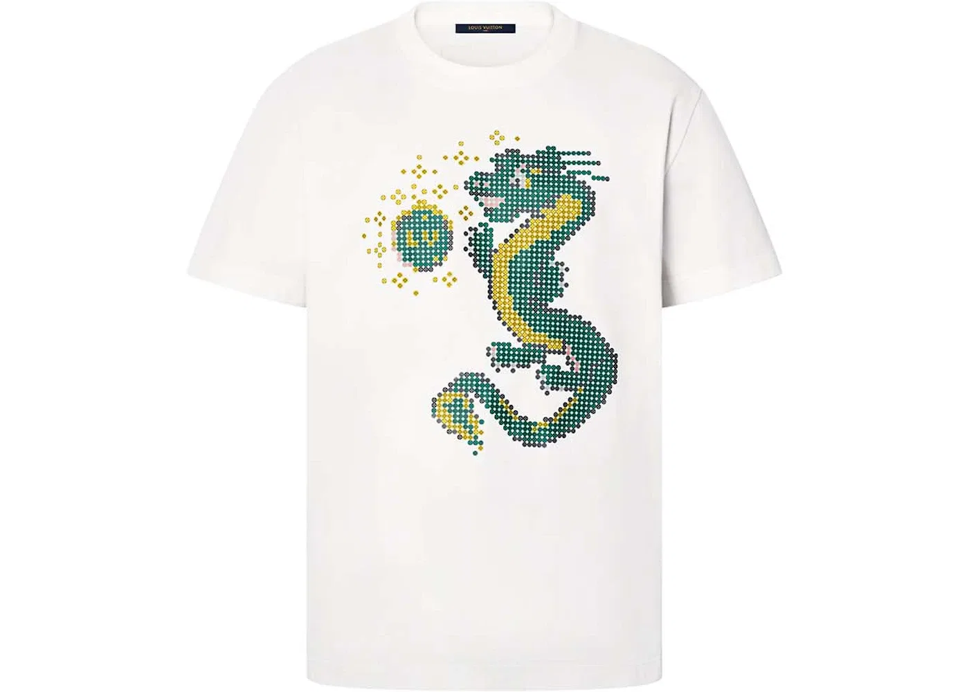 Мужская футболка хлопковая Louis Vuitton T-Shirt, Milky White