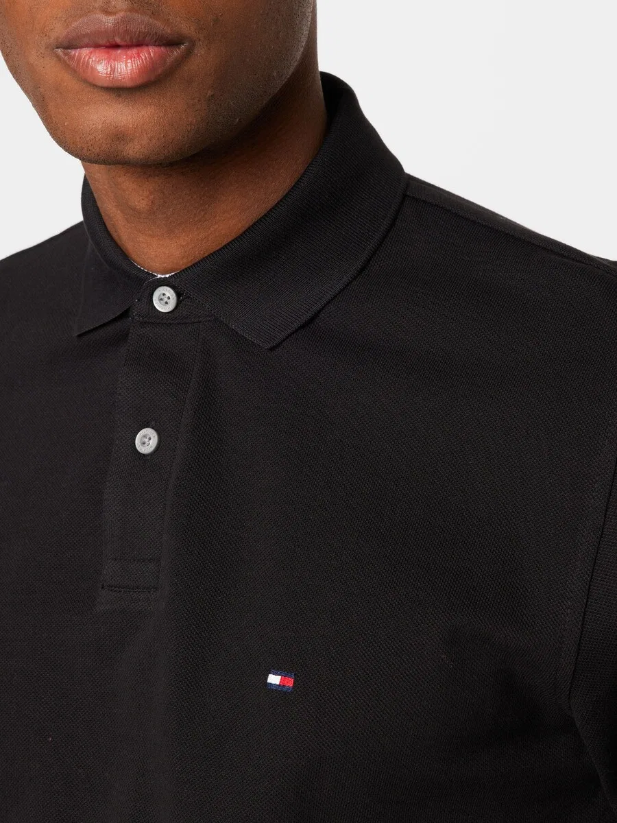 Рубашка TOMMY HILFIGER '1985 REGULAR LS POLO' черного цвета — фото 2
