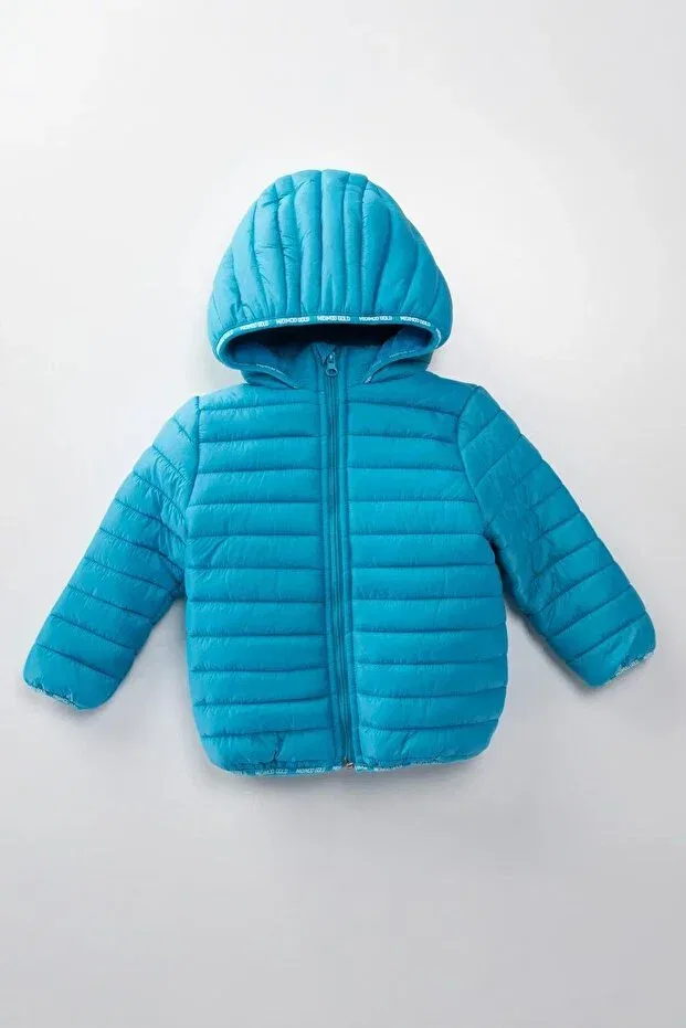 Детское пальто для девочек стеганое Minigimin Cicileri, Blue-53496