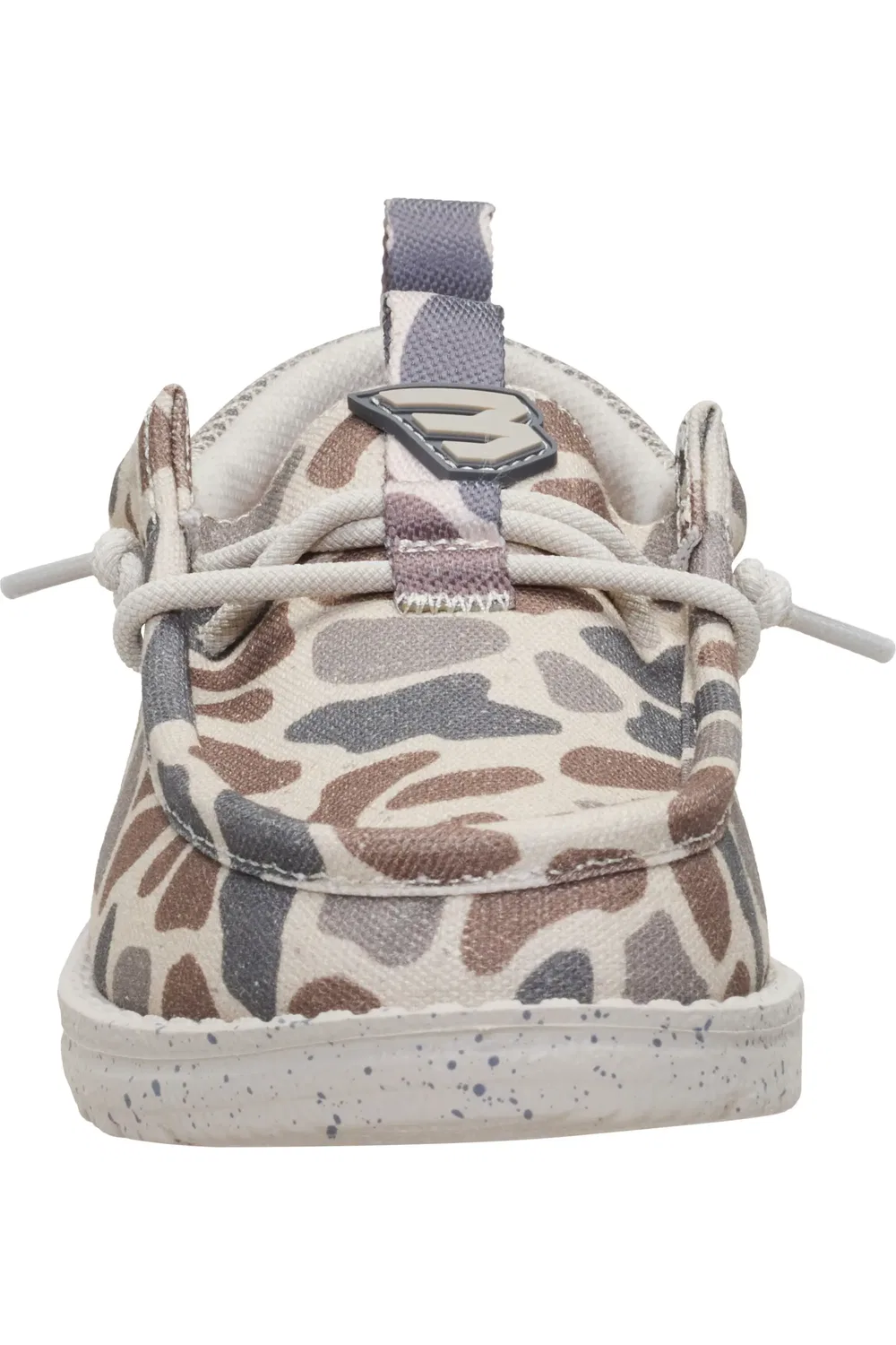 Детские кеды слипоны на мягкой подошве Wally Funk Burlebo Hey Dude, Taupe/Camo — фото 4