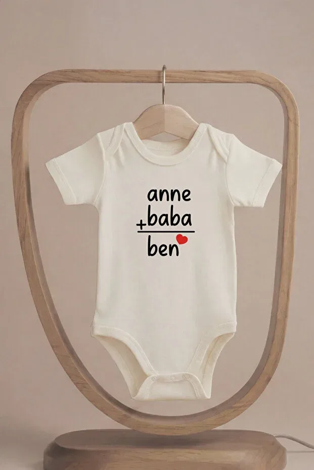 Детское боди с принтом Mom Dad Me Liljoy, Mom Dad Me