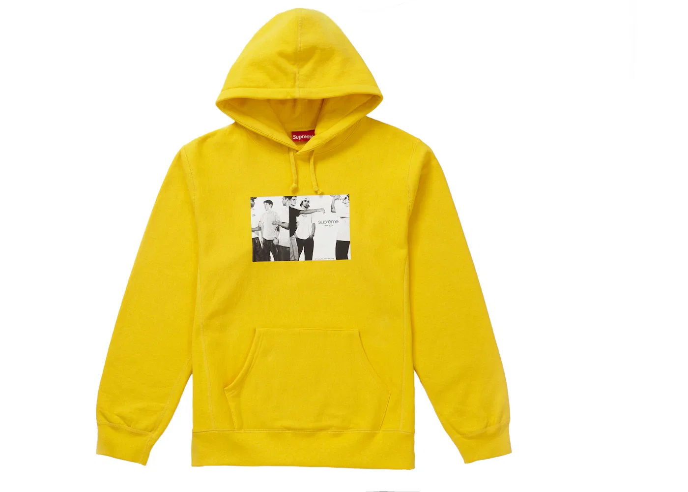 Мужская худи с капюшоном Supreme Classic Ad Hooded Sweatshirt, Yellow
