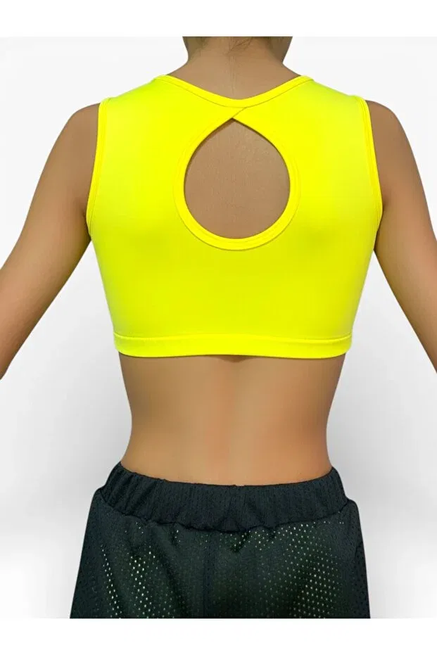 Детское для девочек бюстье без рукавов Damla bustier yellow She Can Wear, Gymnast - Yellow — фото 2